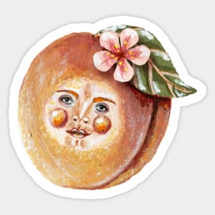 Peachy Pete the peach head Sticker